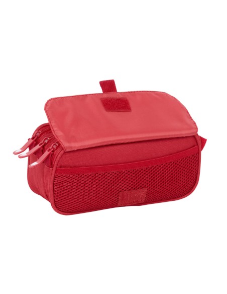 Trousse Fourre-Tout Triple Sevilla Fútbol Club Rouge 21,5 x 10 x 8 cm