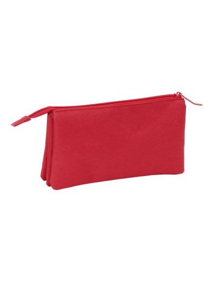 Trousse Fourre-Tout Triple Sevilla Fútbol Club Rouge 22 x 12 x 3 cm