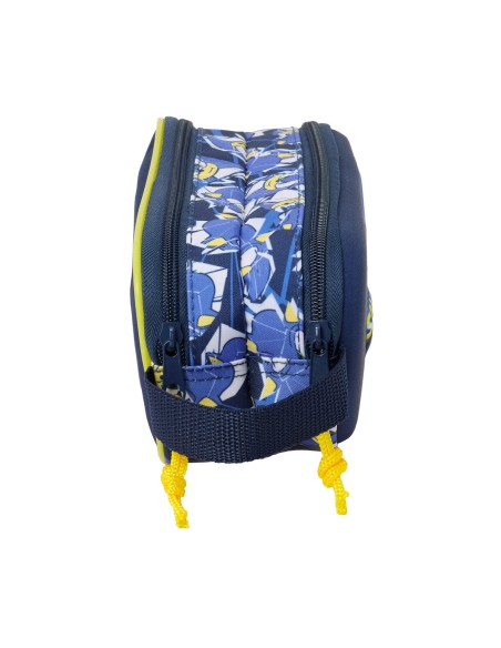 Trousse Fourre-Tout Double Sonic City Bleu 21 x 8 x 6 cm 3D