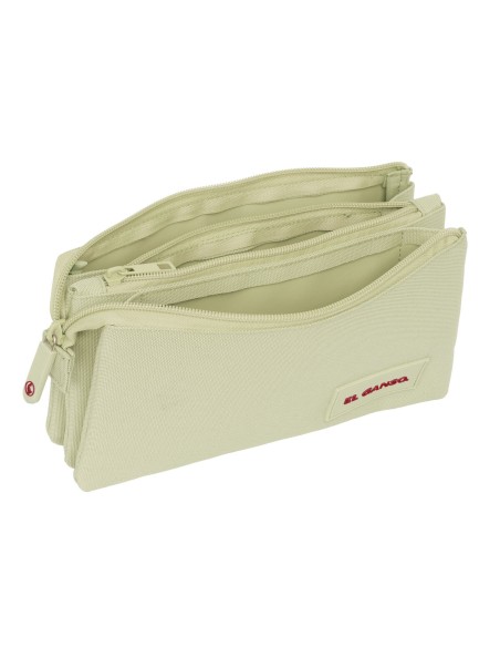 Trousse Fourre-Tout Triple El Ganso Beige Beige 22 x 12 x 3 cm