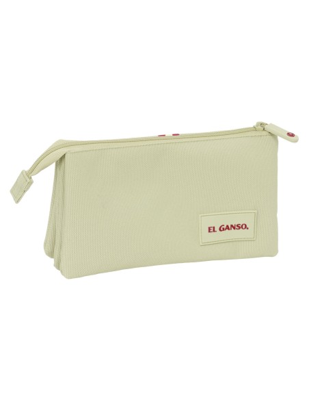 Trousse Fourre-Tout Triple El Ganso Beige Beige 22 x 12 x 3 cm