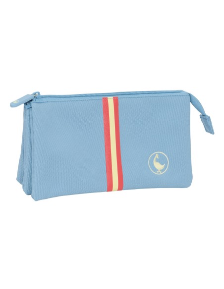 Trousse Fourre-Tout Triple El Ganso Cerulean Bleu 22 x 12 x 3 cm