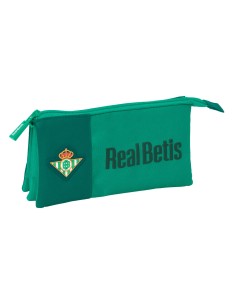Trousse Fourre-Tout Triple Real Betis Balompié Vert 22 x 12 x 3 cm