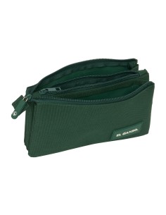 Trousse Fourre-Tout Triple El Ganso Green Vert 22 x 12 x 3 cm 2