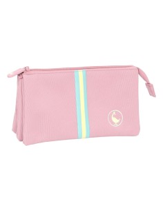 Trousse Fourre-Tout Triple El Ganso Pink Rose 22 x 12 x 3 cm