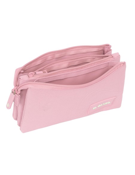 Trousse Fourre-Tout Triple El Ganso Pink Rose 22 x 12 x 3 cm