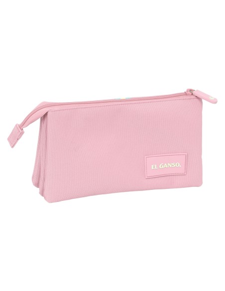 Trousse Fourre-Tout Triple El Ganso Pink Rose 22 x 12 x 3 cm