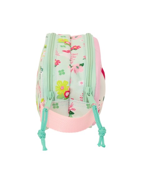Trousse Fourre-Tout Double Hello Kitty Vert Rose 21 x 8 x 6 cm 3D