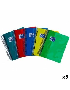 Lot de cahiers Oxford European Book 4 Multicouleur 1/8 (5 Unités) 2