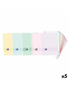 Lot de cahiers Oxford Multicouleur A4 (5 Unités)