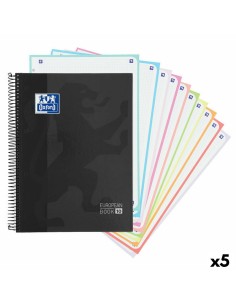 Cahier Oxford Europeanbook 10 School Classic Noir A4 150 Volets (5 Unités)