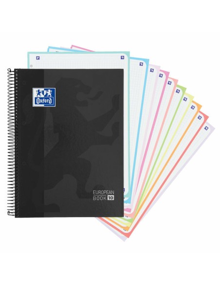 Cahier Oxford Europeanbook 10 School Classic Noir A4 150 Volets (5 Unités)