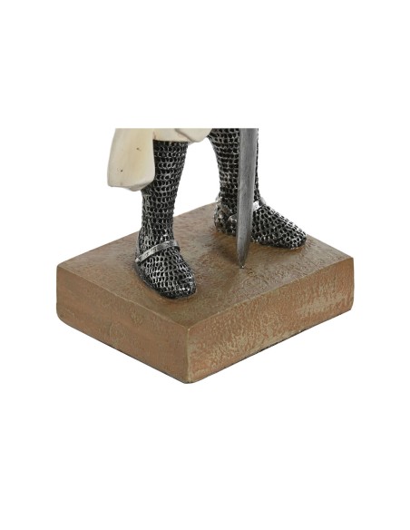 Figurine Décorative Home ESPRIT Blanc Argenté Résine 10 x 8 x 25 cm (2 Unités)