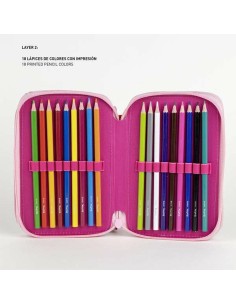 Pochette à crayons triple Minnie Mouse Multicouleur