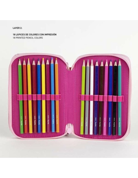 Pochette à crayons triple Minnie Mouse Multicouleur