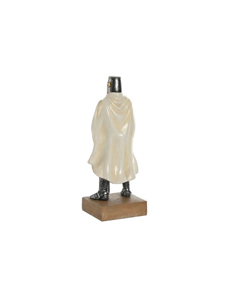 Figurine Décorative Home ESPRIT Blanc Argenté Résine 10 x 8 x 25 cm (2 Unités)