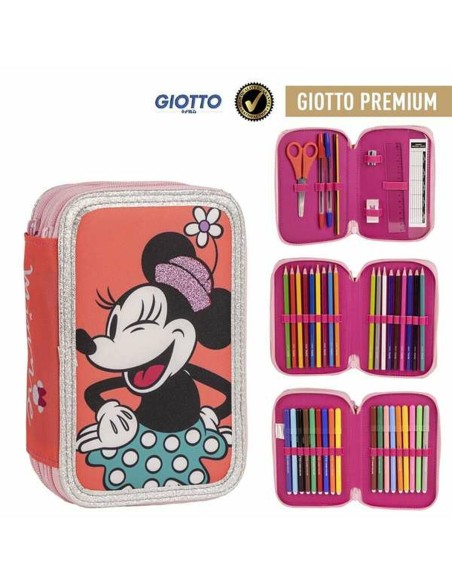 Pochette à crayons triple Minnie Mouse Multicouleur