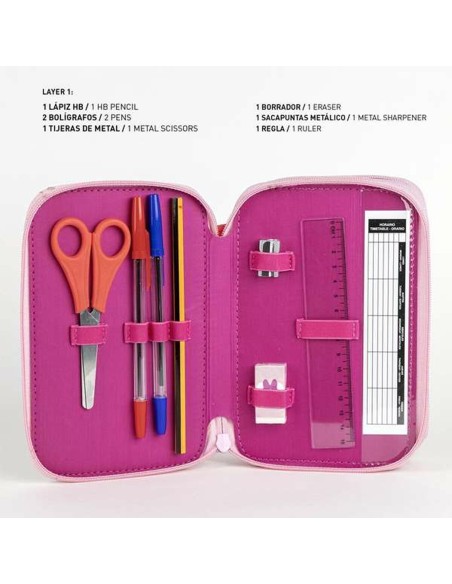 Pochette à crayons triple Minnie Mouse Multicouleur