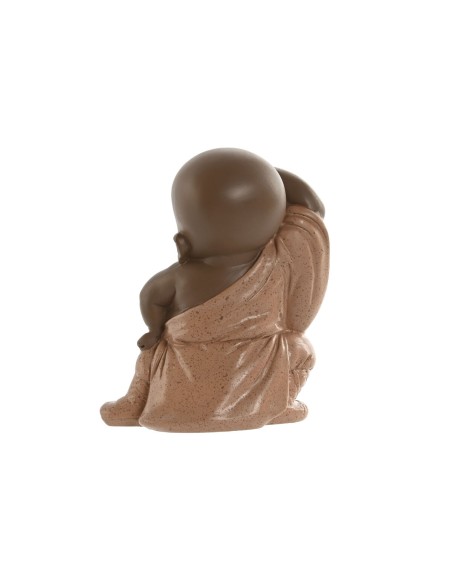 Figurine Décorative Home ESPRIT Orange Corail Citron Résine Moine Oriental 8 x 5,5 x 12,7 cm (3 Unités)