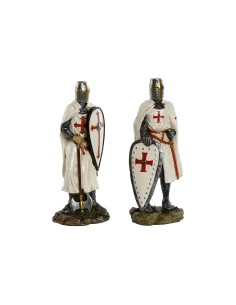 Figurine Décorative Home ESPRIT Blanc Rouge Résine 9 x 8 x 21 cm (2 Unités)