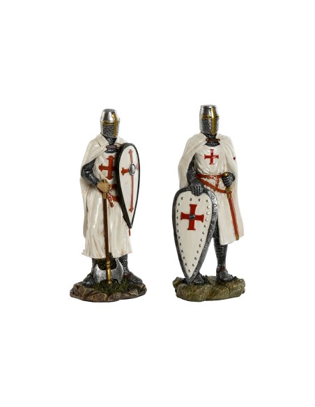 Figurine Décorative Home ESPRIT Blanc Rouge Résine 9 x 8 x 21 cm (2 Unités)