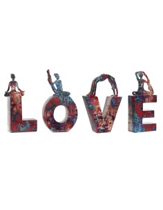 Figurine Décorative Home ESPRIT LOVE Multicouleur Résine Yoga 12,5 x 5 x 22 cm (4 Pièces)