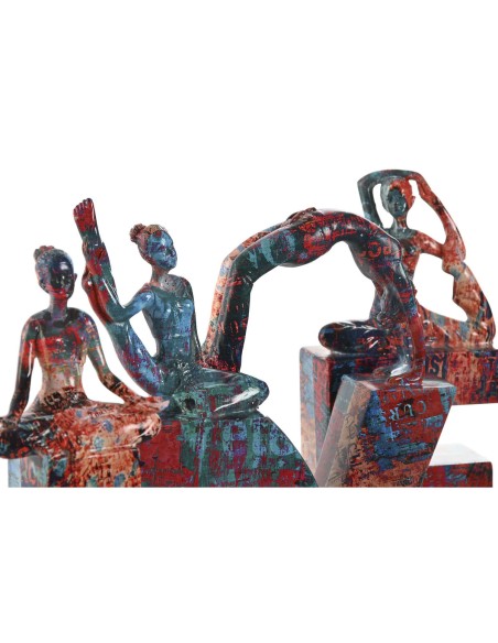 Figurine Décorative Home ESPRIT LOVE Multicouleur Résine Yoga 12,5 x 5 x 22 cm (4 Pièces)