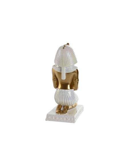 Figurine Décorative Home ESPRIT Blanc Doré Résine Oriental Égyptien 12,5 x 17 x 25 cm (2 Unités)