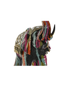 Figurine Décorative Home ESPRIT Multicouleur Résine Eléphant 21,5 x 8,5 x 19,5 cm 2
