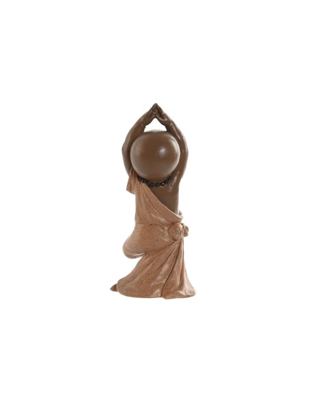 Figurine Décorative Home ESPRIT Orange Corail Citron Résine Moine Oriental 11,5 x 5,5 x 14,5 cm (3 Unités)