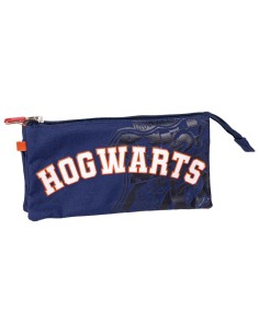 Trousse Fourre-Tout Triple Harry Potter Howarts 22,5 x 2 x 11,5 cm Bleu foncé