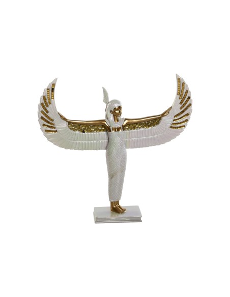 Figurine Décorative Home ESPRIT Blanc Doré Résine Oriental 34 x 6,5 x 33,5 cm