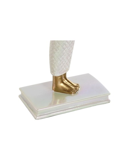 Figurine Décorative Home ESPRIT Blanc Doré Résine Oriental 34 x 6,5 x 33,5 cm