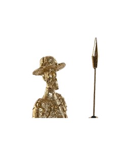Figurine Décorative Home ESPRIT Doré Résine 10 x 10 x 37 cm 2