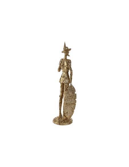 Figurine Décorative Home ESPRIT Doré Résine 10 x 10 x 37 cm