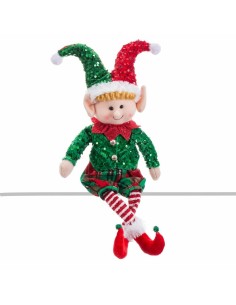 Décorations de Noël Rouge Vert Elfe 30 x 8 x 56 cm