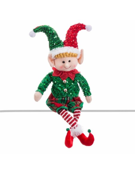 Décorations de Noël Rouge Vert Elfe 30 x 8 x 56 cm