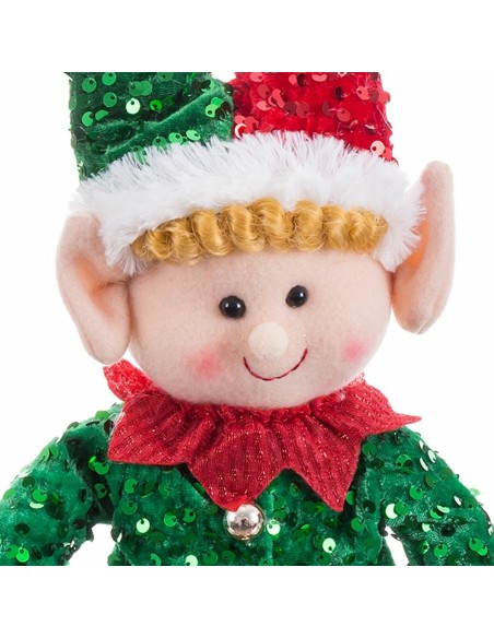 Décorations de Noël Rouge Vert Elfe 30 x 8 x 56 cm