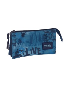 Fourre-tout Safta New edition Blue marine 22 x 12 x 3 cm
