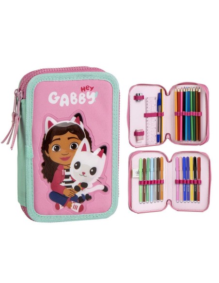 Trousse Scolaire avec Accessoires Gabby's Dollhouse Rose 41 x 58 x 3 cm
