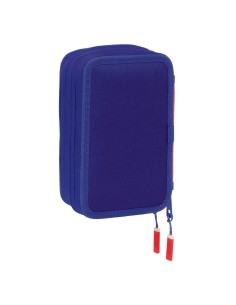 Pochette à crayons triple Atlético Madrid Bleu Blanc Rouge 12,5 x 19,5 x 5,5 cm 37 Pièces 2