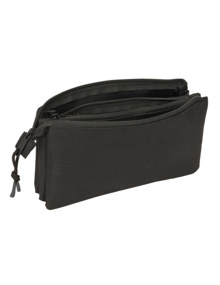 Trousse Fourre-Tout Triple Atlético Madrid Noir 22 x 12 x 3 cm