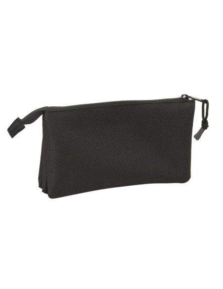 Trousse Fourre-Tout Triple Atlético Madrid Noir 22 x 12 x 3 cm