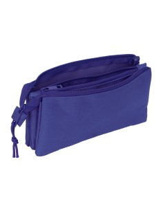 Trousse Fourre-Tout Triple Atlético Madrid Bleu foncé 22 x 12 x 3 cm 2