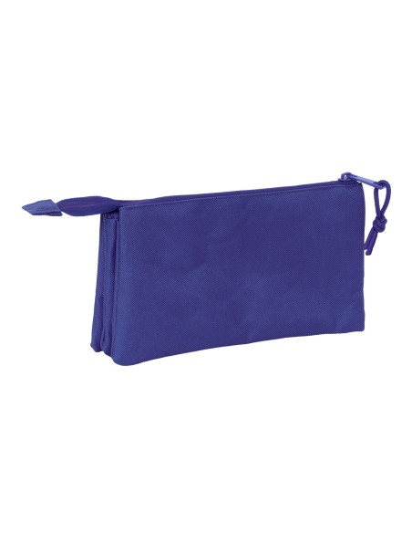 Trousse Fourre-Tout Triple Atlético Madrid Bleu foncé 22 x 12 x 3 cm