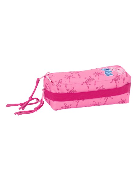 Trousse Fourre-Tout Triple Lilo & Stitch Chill Rose Menthe 22 x 8,5 x 6 cm