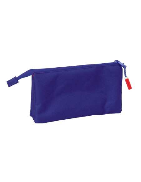 Trousse Fourre-Tout Triple Atlético Madrid Bleu Blanc Rouge 22 x 12 x 3 cm