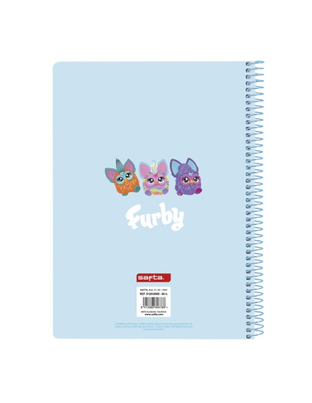 Carnet Furby Bleu ciel A5 80 Volets
