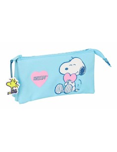 Fourre-tout Snoopy Love Bleu clair 22 x 12 x 3 cm