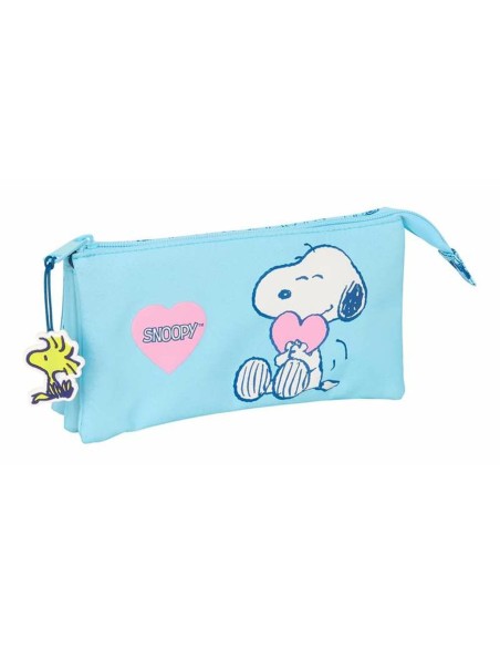 Fourre-tout Snoopy Love Bleu clair 22 x 12 x 3 cm